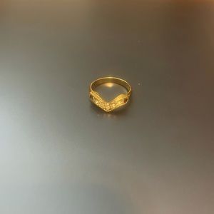 Faux Gold Colored Chevron Arrow Ring